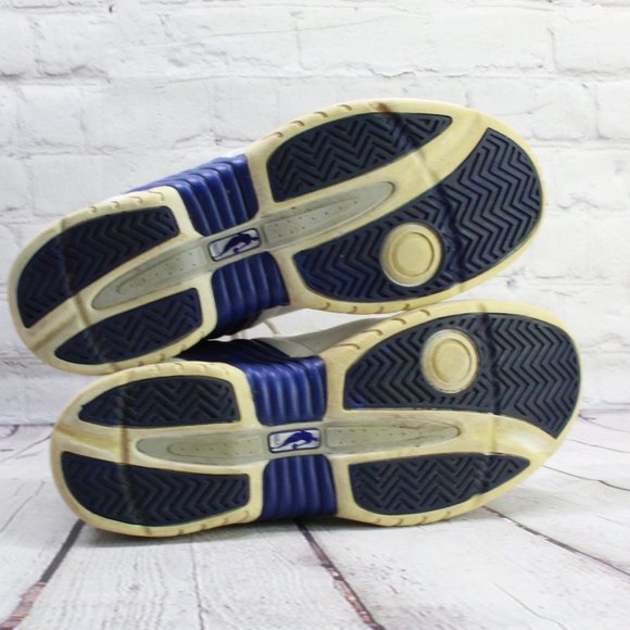 Reebok RB 306 FLU 4-95011 White Blue Faux Leather Basketball Shoes 10.5 - Picture 9 of 9